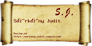 Sárkány Judit névjegykártya